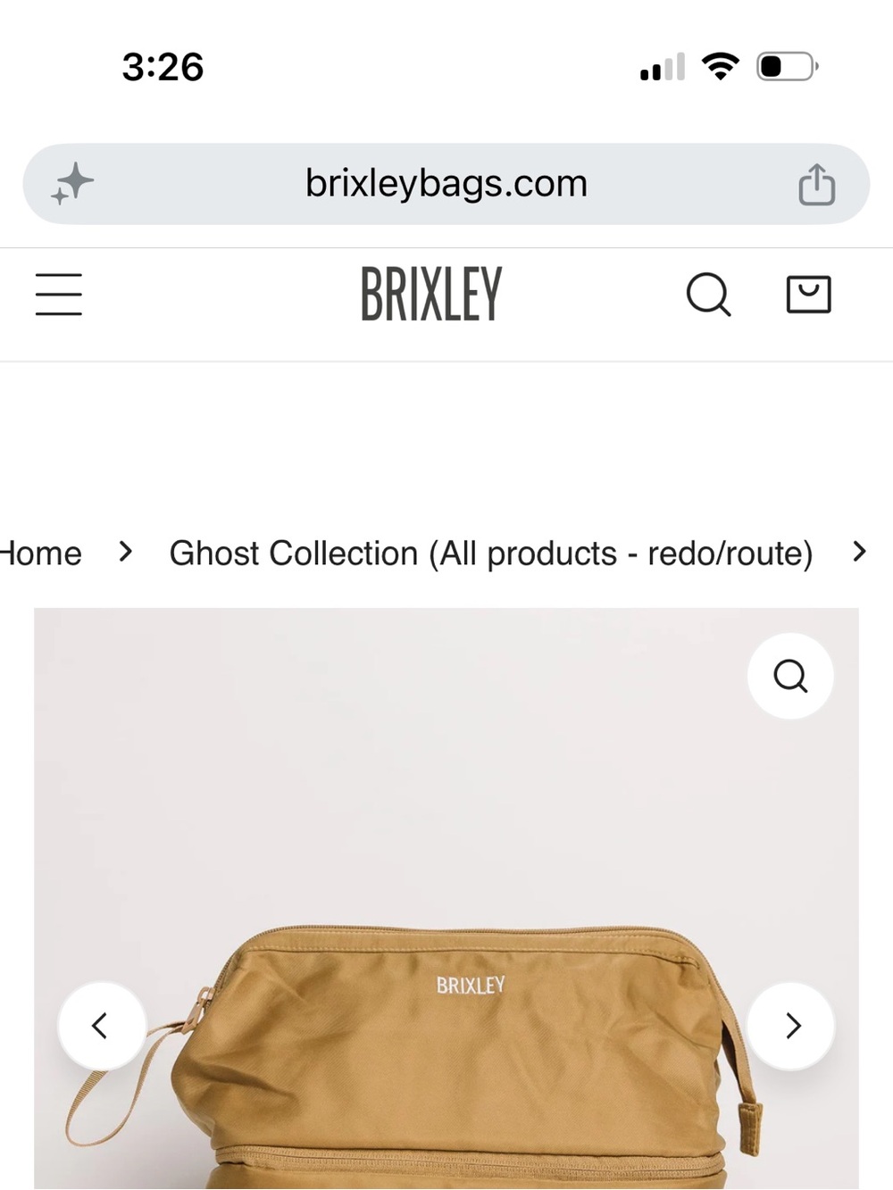 Brixley Tan Travel Toiletry Bag